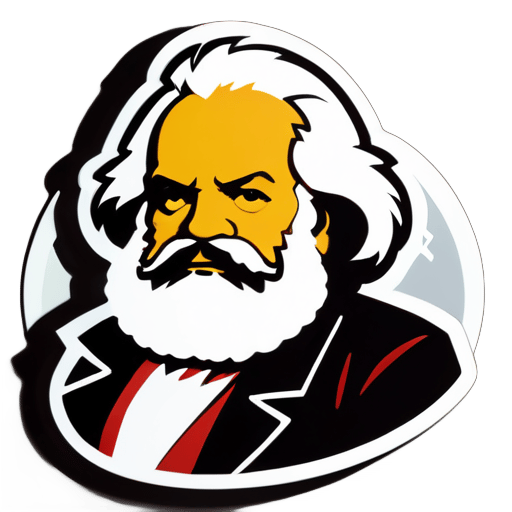 Karl Marx super héros sticker