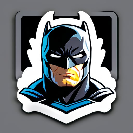 製作一個真實的蝙蝠俠貼紙對抗超人 sticker