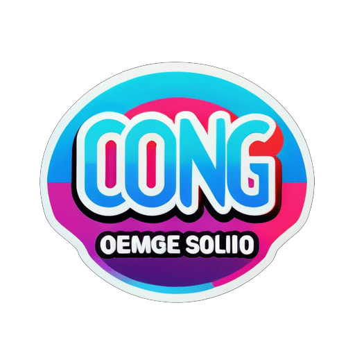 créer un logo avec l'entreprise nommée OMG, ce logo texte un homme Groupe sticker