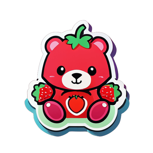 Strawberry Bear and Bear sticker
