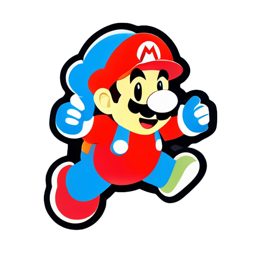 Astronaut im Super-Mario-Stil sticker
