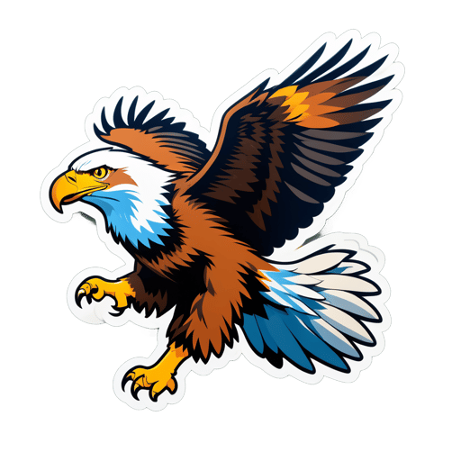 Águila majestuosa en vuelo sticker