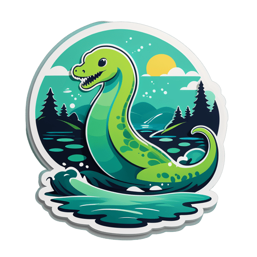 Lovely Loch Ness Monster sticker