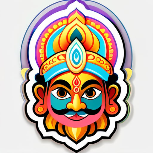 Lord Murugan，线条艺术 sticker