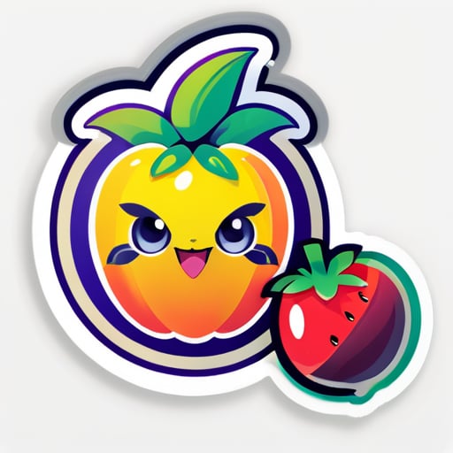 샤도크 과일에 작은 쇼핑백 이미지를 넣으세요. 온라인 스토어를 위해 'ShadGoct' 로고를 만들어야 합니다. sticker