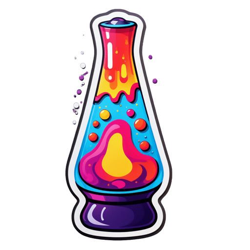 Lámpara de lava Groovy sticker