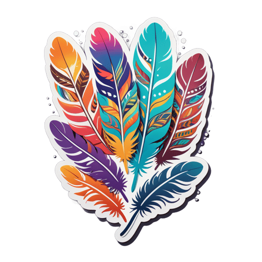 Bohemian Feather Designs sticker
