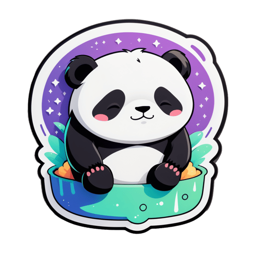 睡意慵懶的熊貓模因 sticker