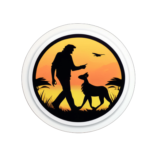 Make a photo depicting your father's love for gazelles and lions. sticker