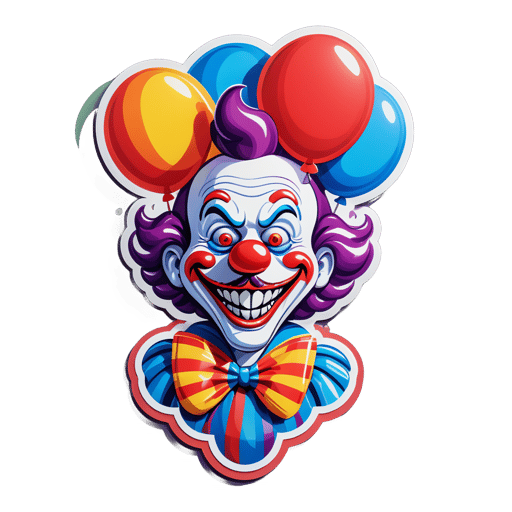 Clown de ballon amusant sticker