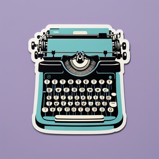 Touches de machine à écrire vintage sticker