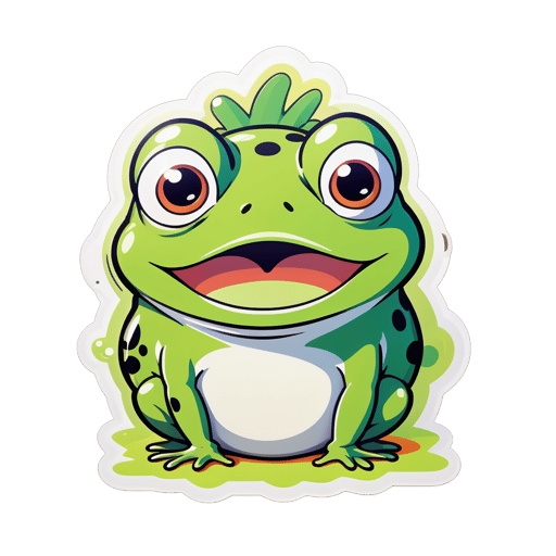 충격받은 개구리 밈 sticker