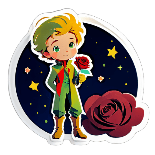 小王子和他的玫瑰 sticker