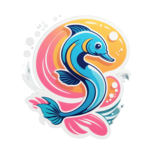 Graceful Fish Swimmer sticker