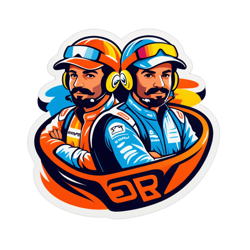 Rally Driver and Co-Driver sticker