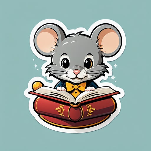 Silencioso Rato Acadêmico sticker