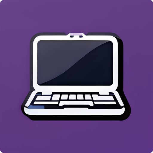 autocollant pour ordinateur portable au format icône sticker