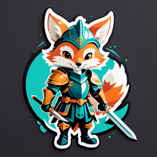 Clever Fox Knight sticker