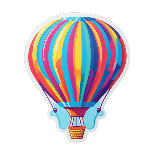 Bright Hot Air Balloon sticker