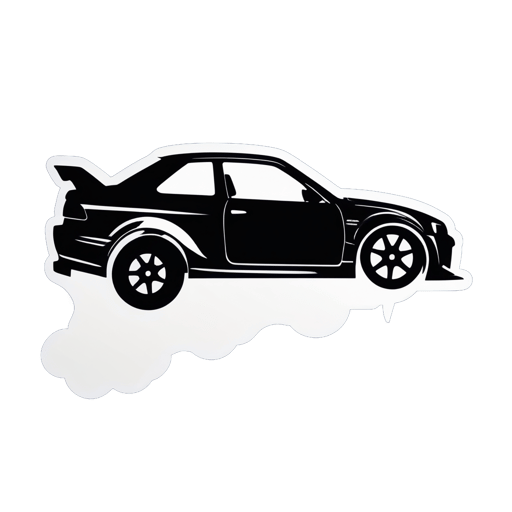 Drifting Car Silhouette sticker