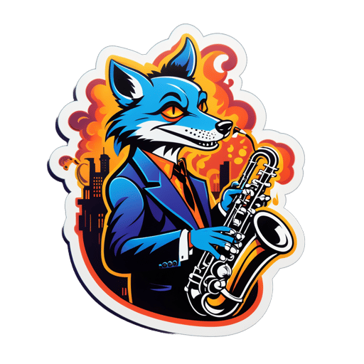 Jazz Jackal with Smoky Club Scene sticker