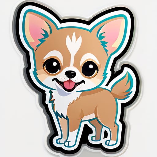pegatina de perro chihuahua para niña pequeña sticker
