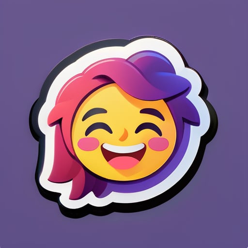 Faça um emoji que expresse gratidão em toda a web sticker