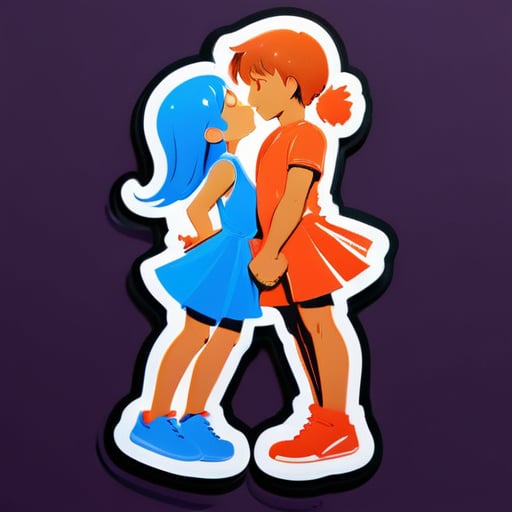 A boy doing sex with a girl sticker