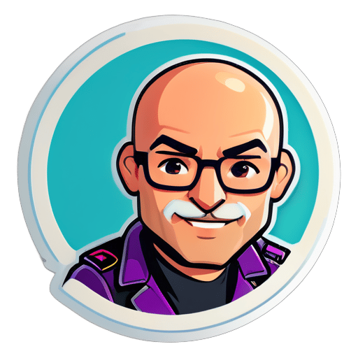 bald DevOps engineer sticker