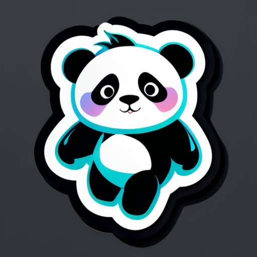 panda volador sticker