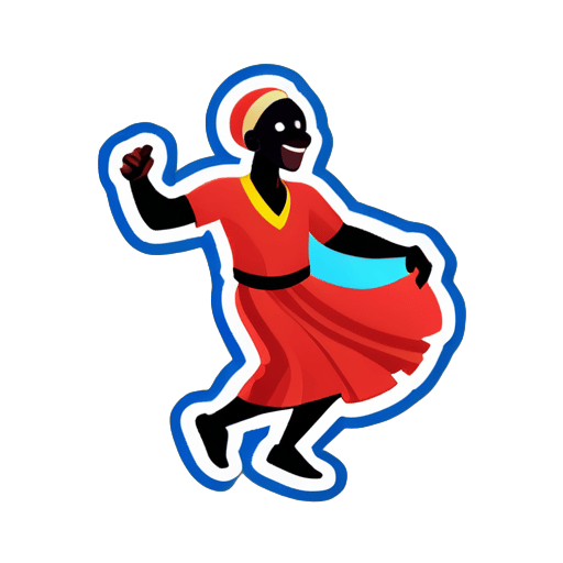 Một người Uganda đang nhảy múa sticker