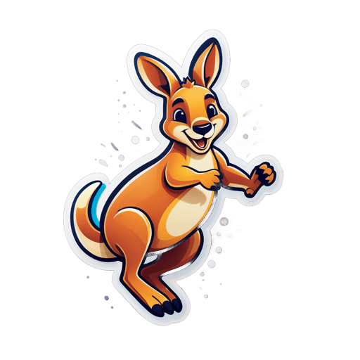 Bouncing Kangaroo sticker