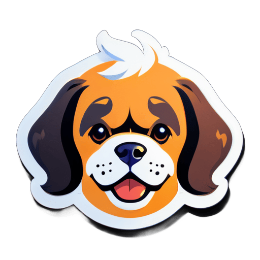 um cachorro sticker