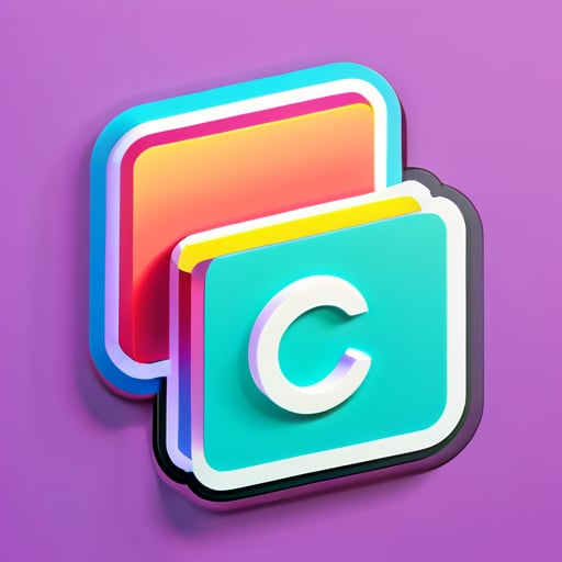 Make a message icon in 3d model sticker