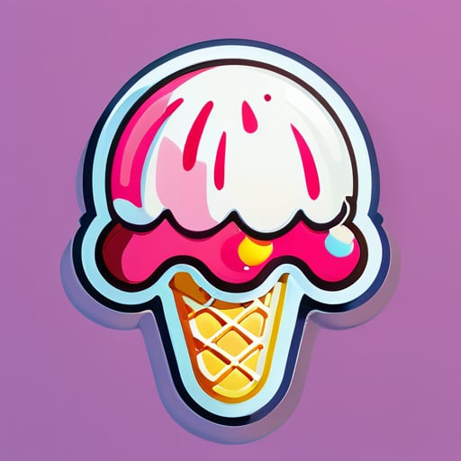 带冰淇淋的球 sticker