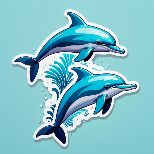Substantial Pearl Dolphins sticker