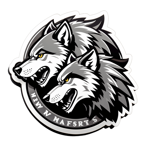 Brawny Pewter Wolves sticker