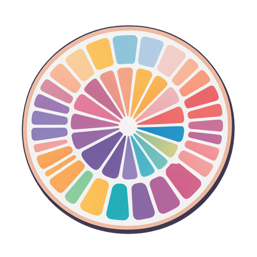 Palette de couleurs artistique sticker