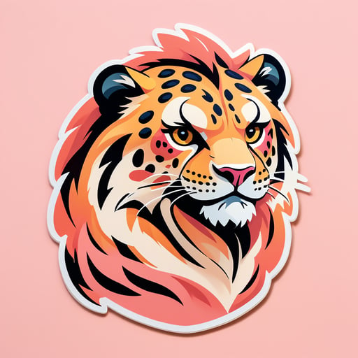 Brawny Peach Leopards sticker