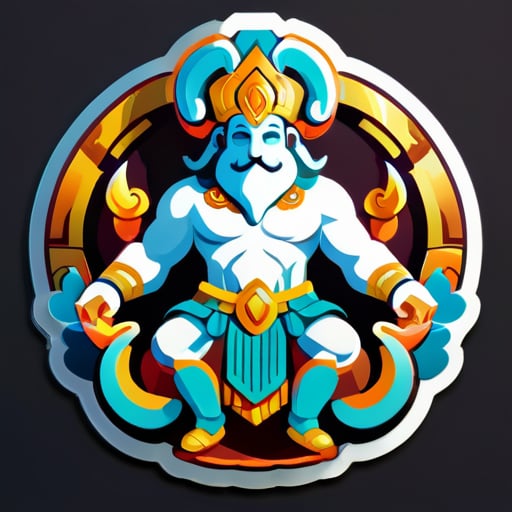 God of ram sticker