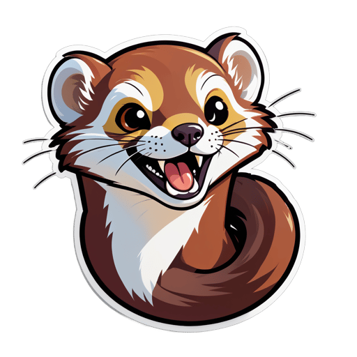 Mischievous Weasel Meme sticker