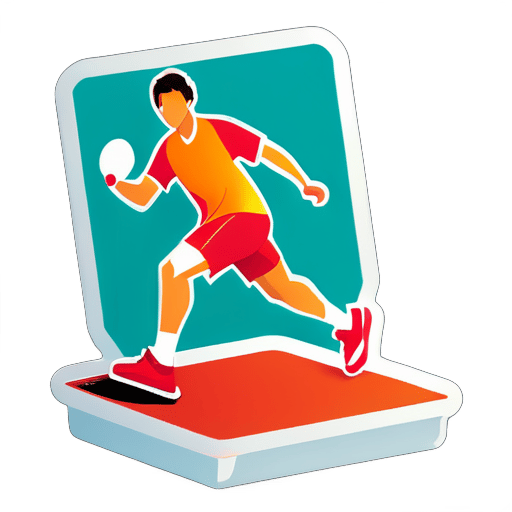 table tennis sticker