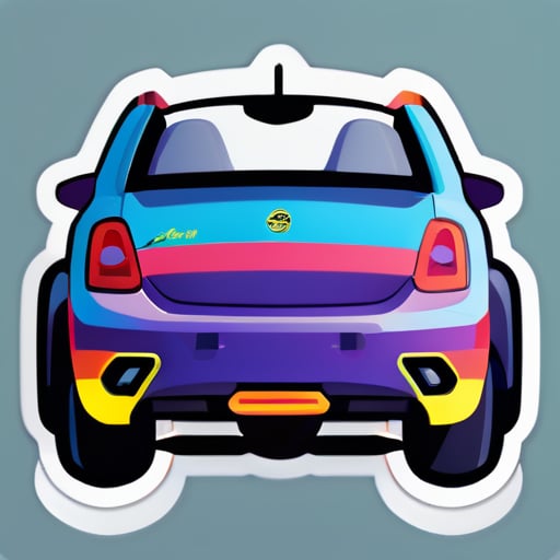 criar um super carro sticker