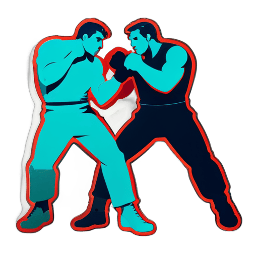 MEN fighting sticker