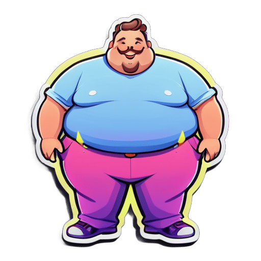 뚱뚱한 게이 남자와 그의 뚱뚱하고 촉촉한 엉덩이 sticker