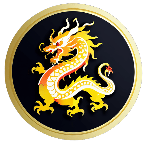 Dragão de Ouro da China sticker