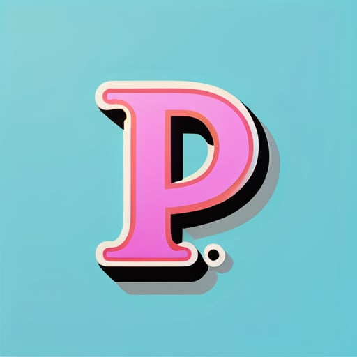 Créez un autocollant lettre P pour site web de mode sticker