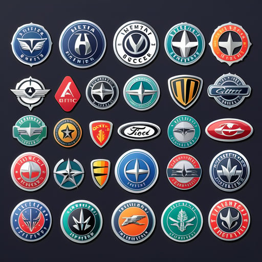 Emblemas de Fabricantes de Carros sticker