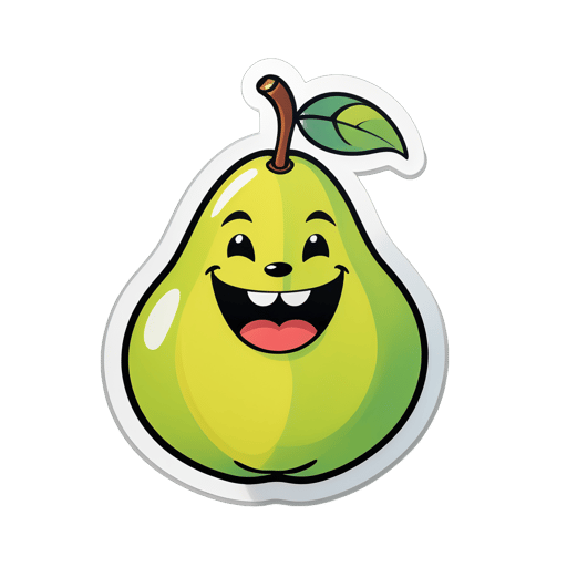 Grinning Pear sticker