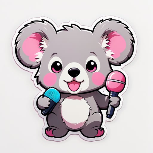 귀여운 코알라 with Pink Mic sticker